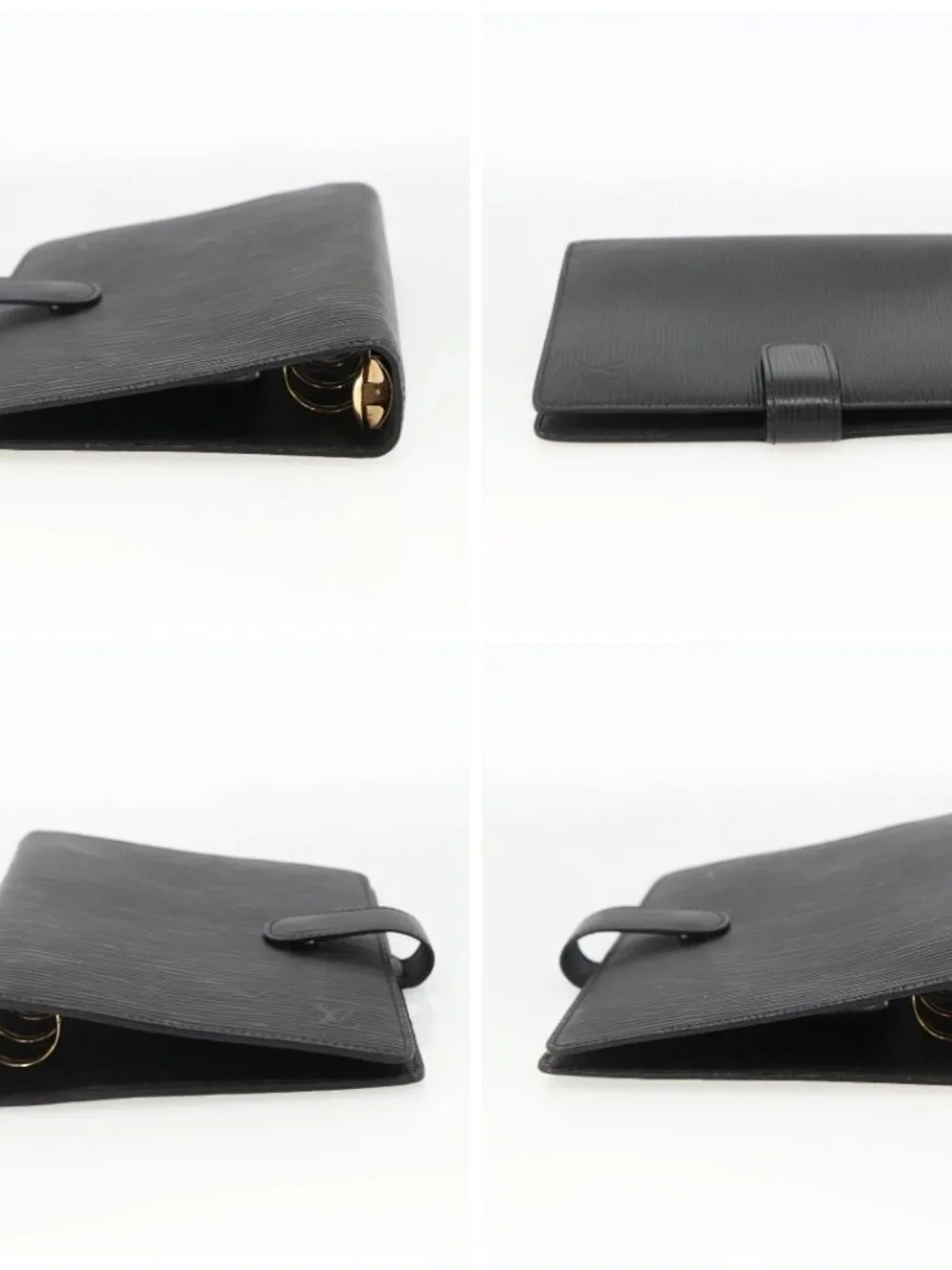 LOUIS VUITTON Epi Agenda MM Day Planner Cover Black R20042 LV Auth BA11324